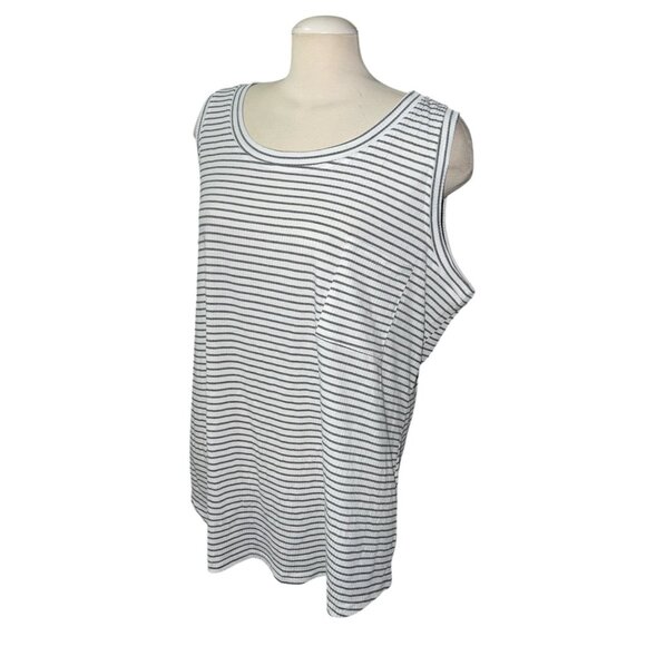 BloomChic Round Neck Sleeveless Striped Casual Tank Top Sz 18/20 (2XL) Womens - Picture 5 of 11